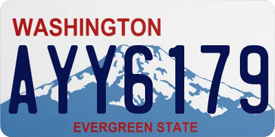 WA license plate AYY6179