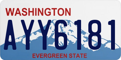 WA license plate AYY6181