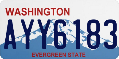 WA license plate AYY6183