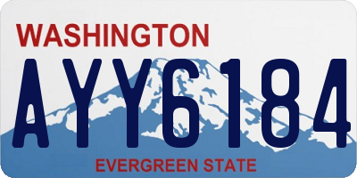 WA license plate AYY6184