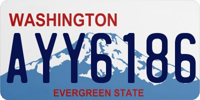 WA license plate AYY6186