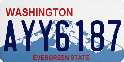 WA license plate AYY6187