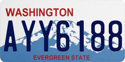 WA license plate AYY6188