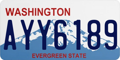 WA license plate AYY6189