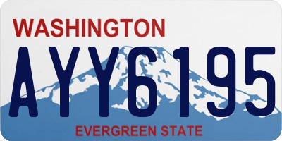 WA license plate AYY6195