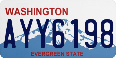 WA license plate AYY6198