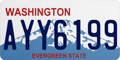 WA license plate AYY6199