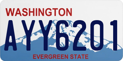 WA license plate AYY6201