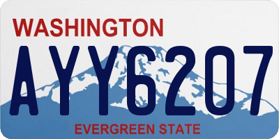 WA license plate AYY6207