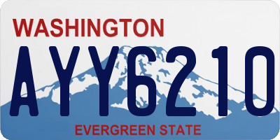 WA license plate AYY6210