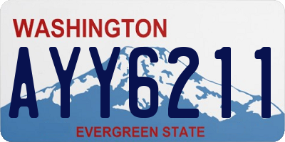 WA license plate AYY6211