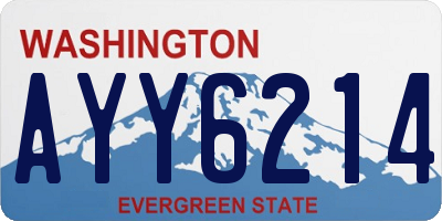 WA license plate AYY6214