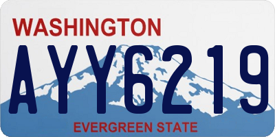 WA license plate AYY6219