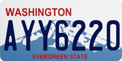 WA license plate AYY6220