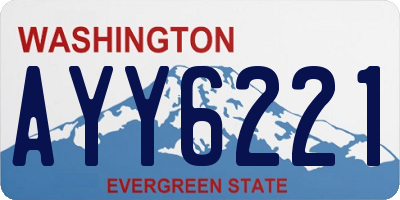 WA license plate AYY6221