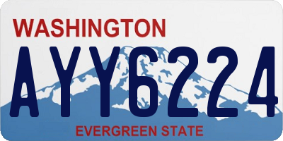 WA license plate AYY6224