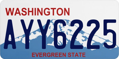 WA license plate AYY6225