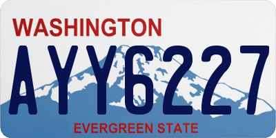 WA license plate AYY6227