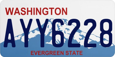 WA license plate AYY6228