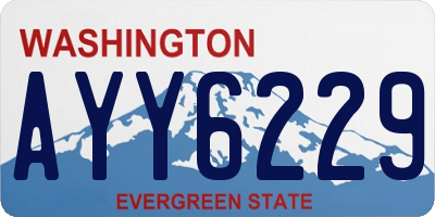 WA license plate AYY6229