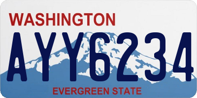 WA license plate AYY6234