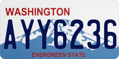 WA license plate AYY6236