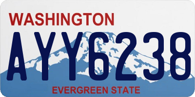 WA license plate AYY6238