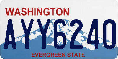 WA license plate AYY6240