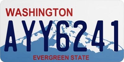 WA license plate AYY6241