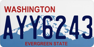 WA license plate AYY6243