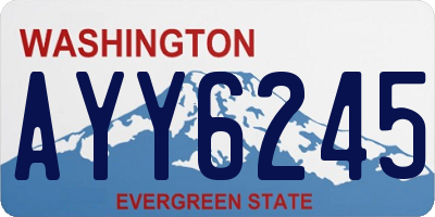 WA license plate AYY6245