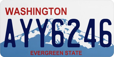 WA license plate AYY6246