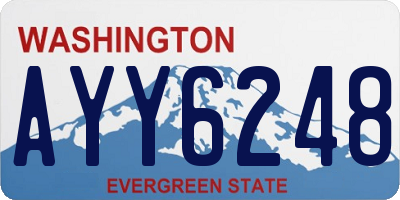 WA license plate AYY6248