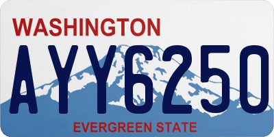 WA license plate AYY6250