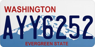 WA license plate AYY6252