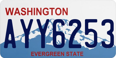 WA license plate AYY6253