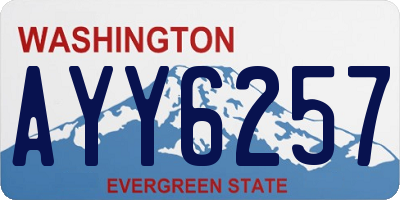 WA license plate AYY6257