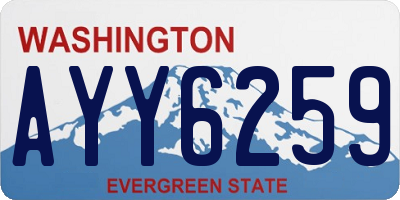 WA license plate AYY6259