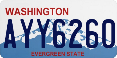 WA license plate AYY6260