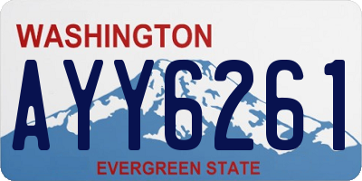 WA license plate AYY6261