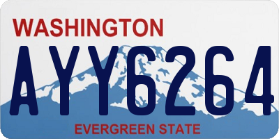 WA license plate AYY6264