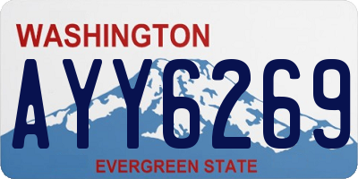 WA license plate AYY6269