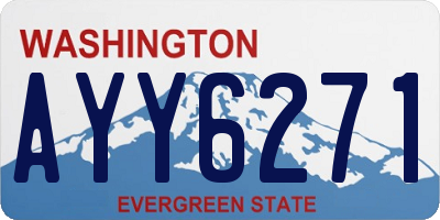 WA license plate AYY6271