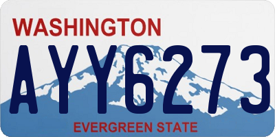 WA license plate AYY6273