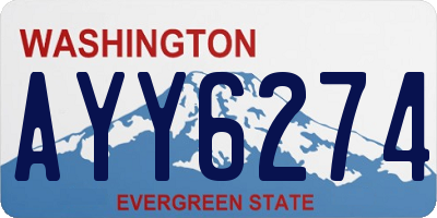 WA license plate AYY6274