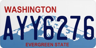 WA license plate AYY6276