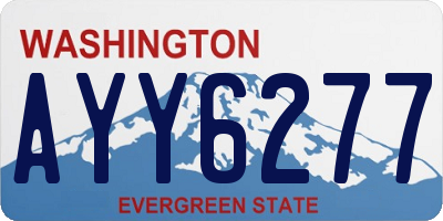 WA license plate AYY6277