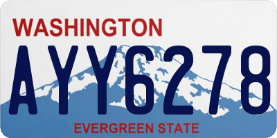 WA license plate AYY6278