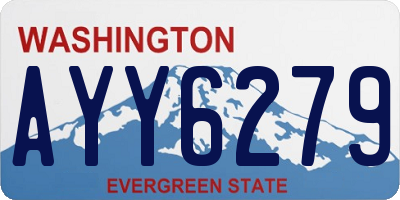 WA license plate AYY6279