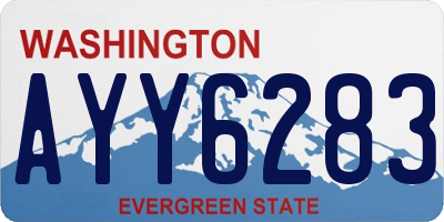 WA license plate AYY6283